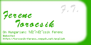 ferenc torocsik business card